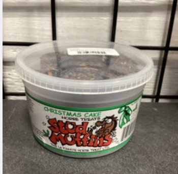 Horse Treats – Stud Muffins, Christmas Cake, 20 oz Tub | New
