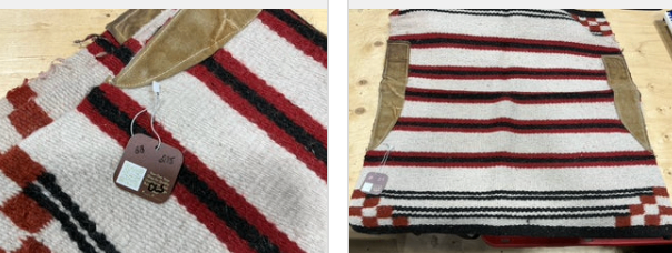 Western Saddle Blanket Red/White/Black #2