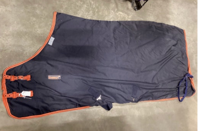Stable Blankets BlueOrangeTrimLoveson84"