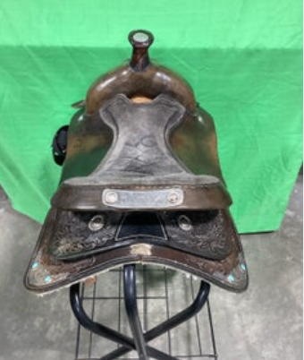 Western Saddle Dark with a Little Bling 14"