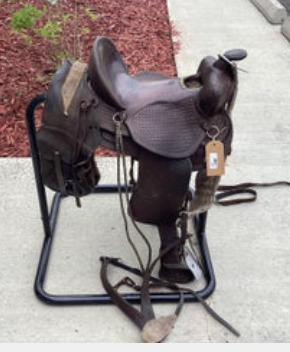 Western Saddle With Bags S14.5" G8"