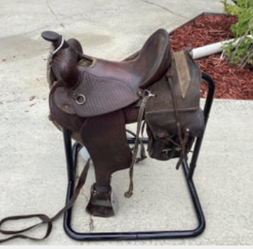 Western Saddle With Bags S14.5" G8"