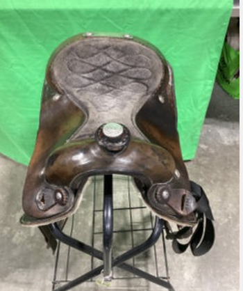 Western Saddle Dark with a Little Bling 14"