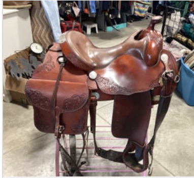Western Saddle – Vic Bennett Custom S16" G6.5" with Breast Collar & Saddle Bags | Used, Very Good