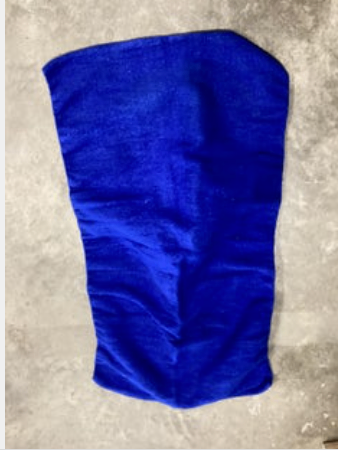 Bright blue western saddle blanket