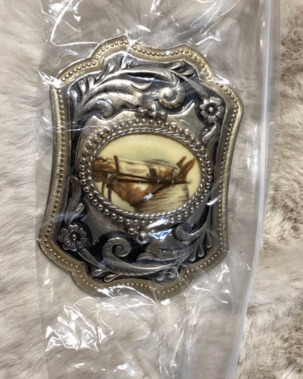 Belt Buckles Gold Horse