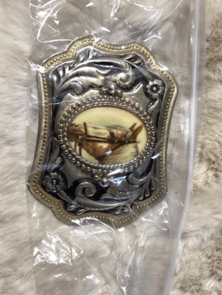 Belt Buckles Gold Horse
