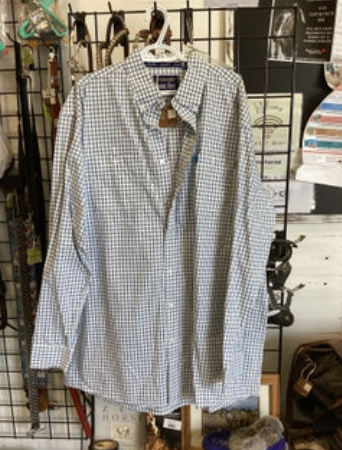 Western Shirt Wrangler George Straight. BluePlaid3X