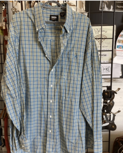Western Shirt Resistol XXL BlueGreen