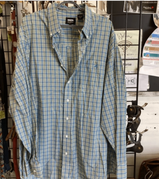 Western Shirt Resistol XXL BlueGreen
