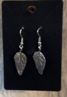 Earrings Antique Silver Leaf