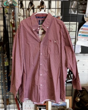 Western Shirt Wrangler George Straight Red3X