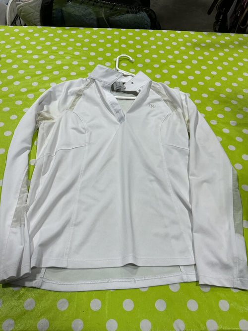 English Shirt – Ariat Pro, White, Medium | Used, Very Good