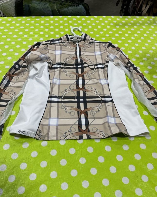 Shirt English Arista Black/Beige Pattern Large Mesh Sleeves