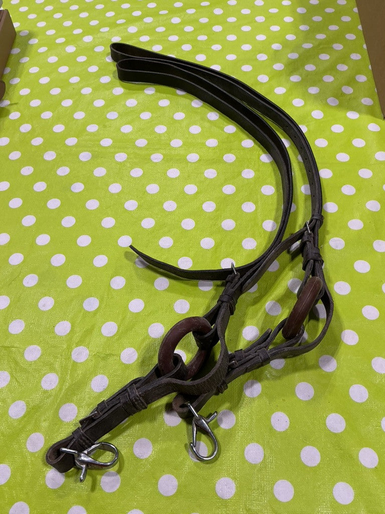 English Reins Side Brown Leather