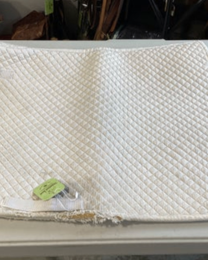 English Saddle Pads White Frayed
