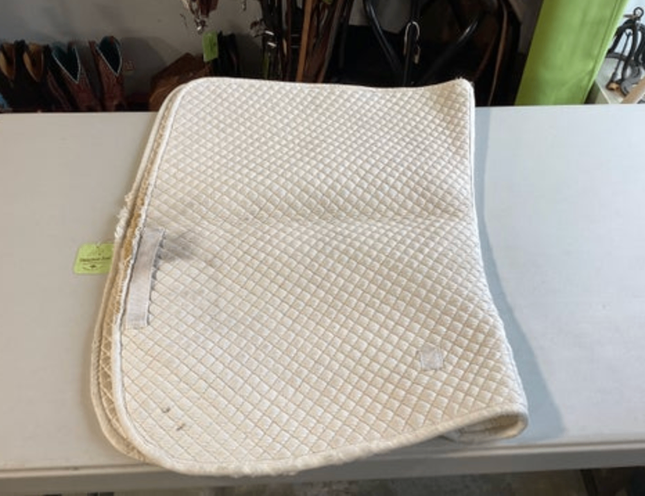 English Saddle Pads White Frayed