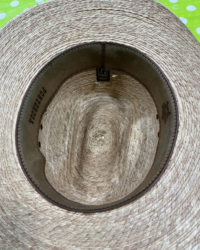 Cowboy Hat Straw Ponderosa 7 3/8"