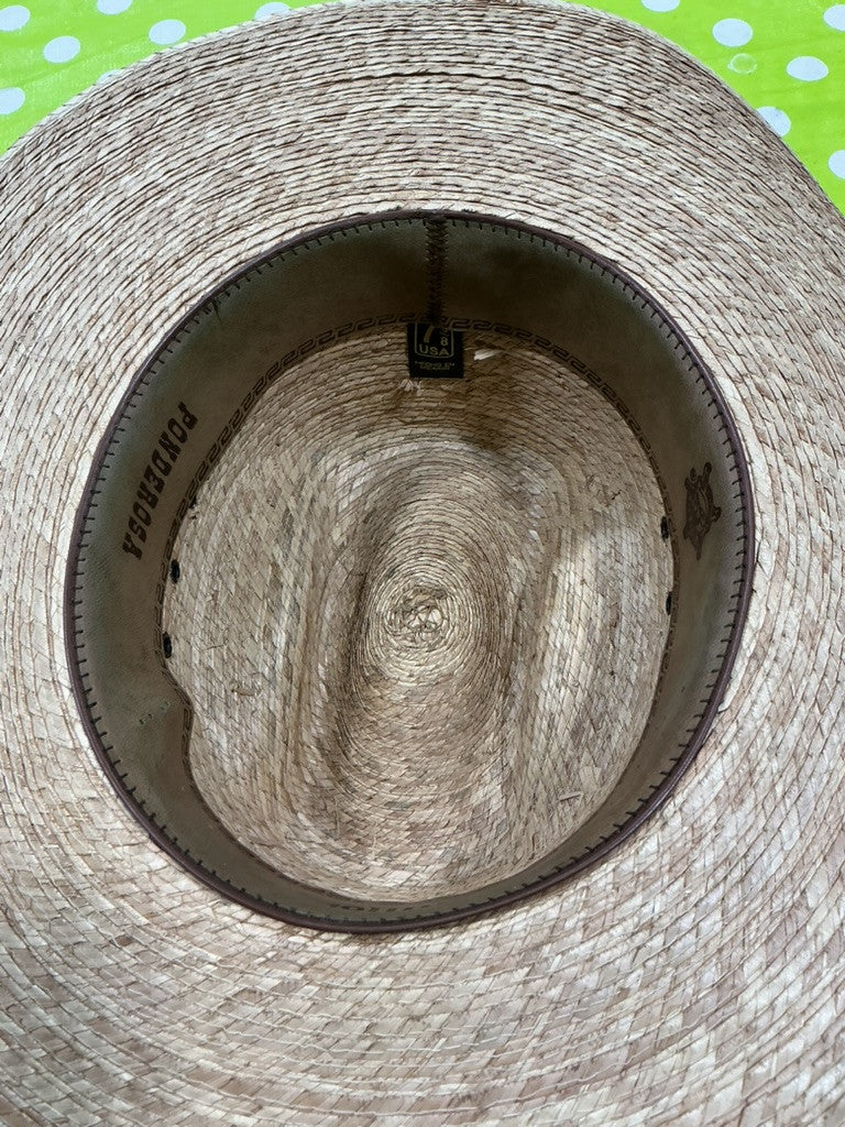 Cowboy Hat Straw Ponderosa 7 3/8"