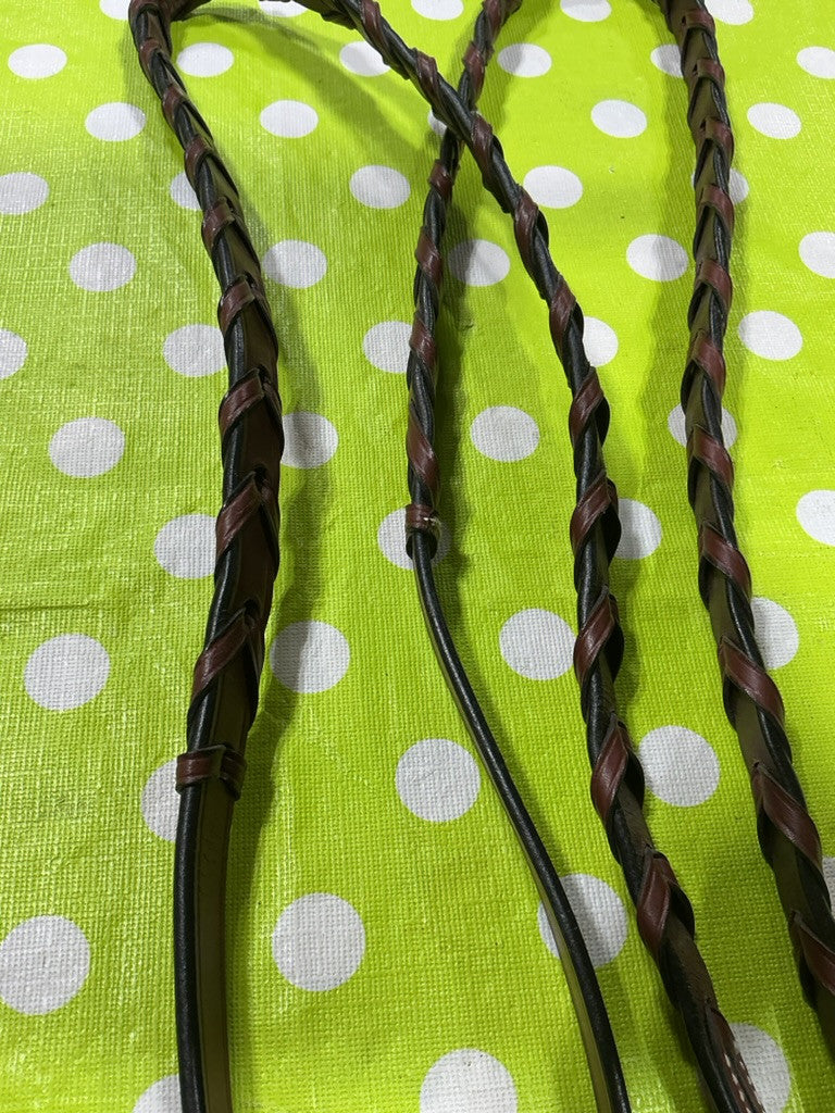 English Reins  Leather Braided Brown  Price New $120