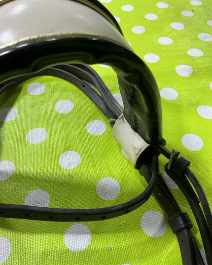 Headstall English Show White Browband