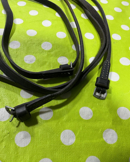 Reins English Black Leather