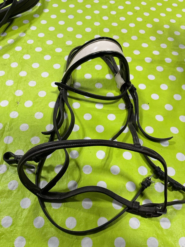 English Bridle Show White Browband