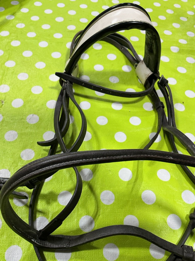English Bridle Show White Browband