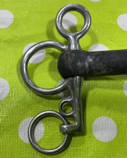 Bit Tom Thumb Mullen Mouth Rubber Pelham No Chain 5"