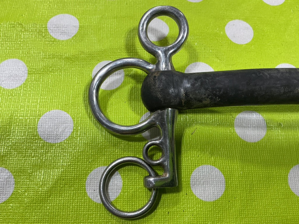 Bit Tom Thumb Mullen Mouth Rubber Pelham No Chain 5"