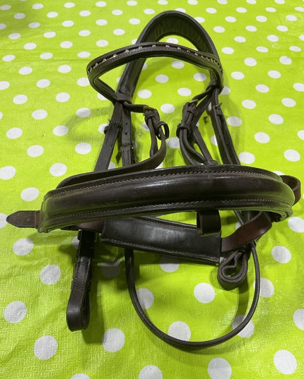 Bridle English Brown Leather Decorative Browband