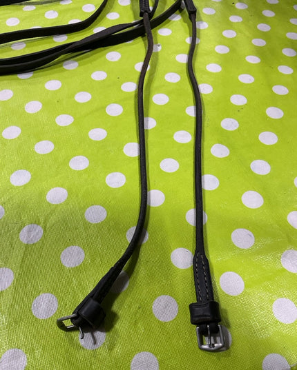 Reins English Black Leather