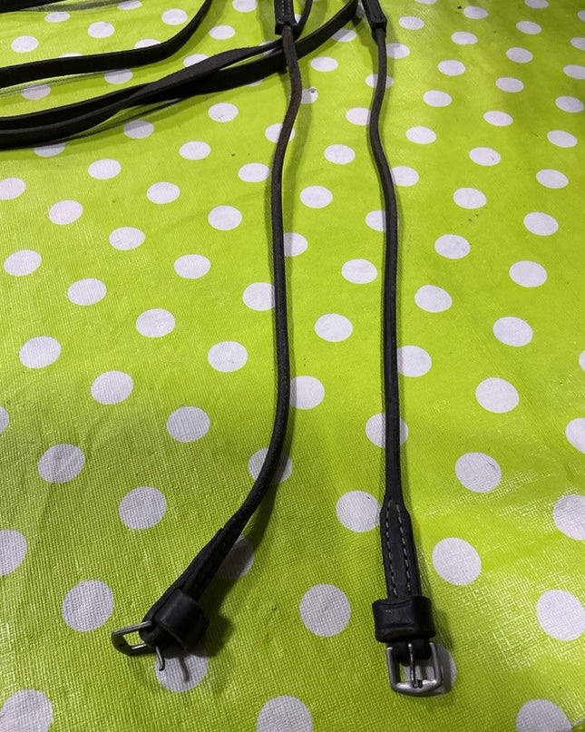 Reins English Black Leather