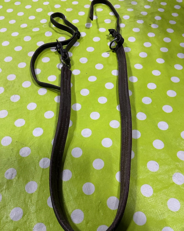 Breast Collar English Brown Leather Broken Strap