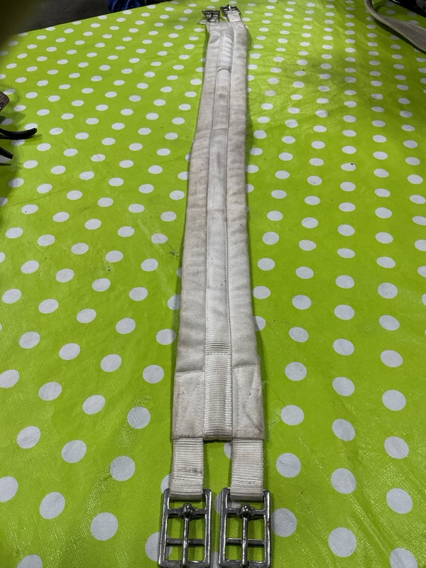 English Girth – Fabric, White, 42" | Used, Acceptable