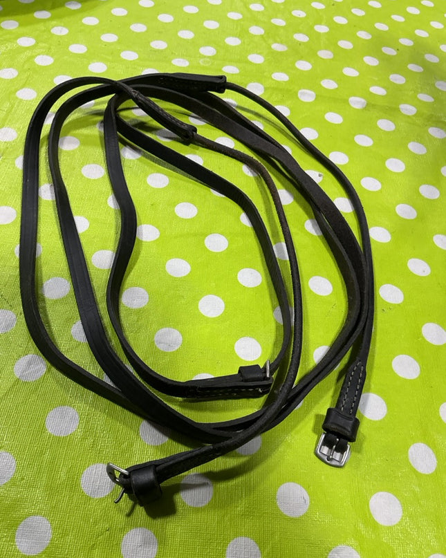 Reins English Black Leather