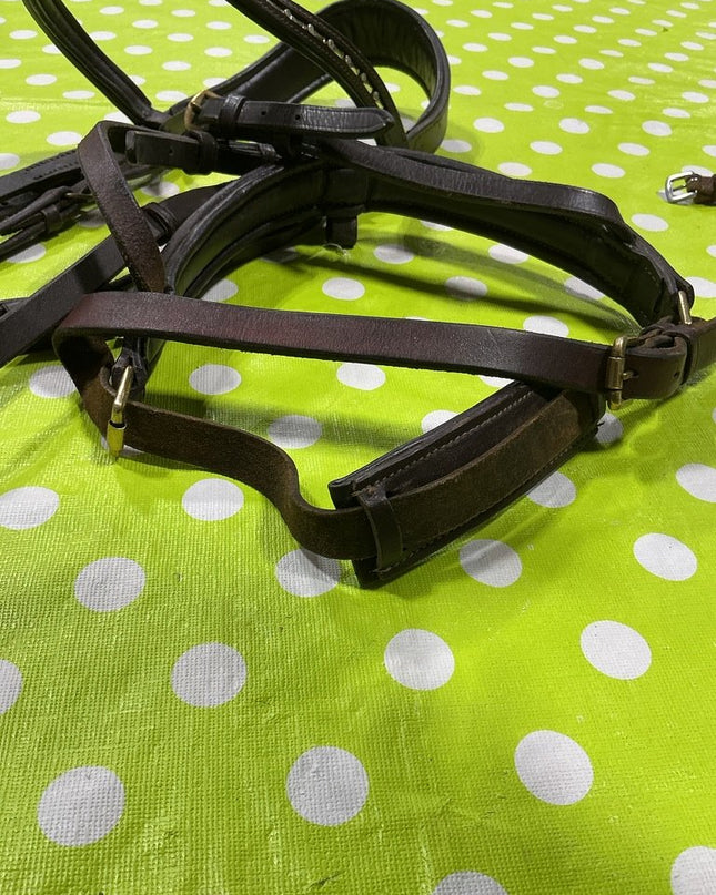 Bridle English Brown Leather Decorative Browband