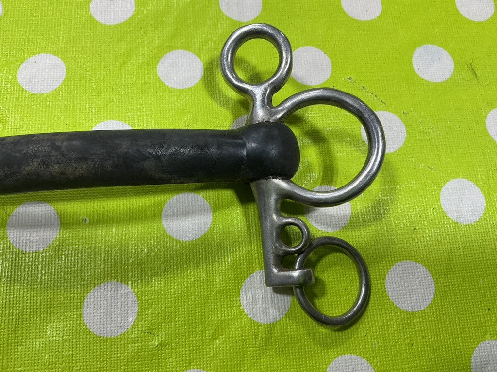Bit Tom Thumb Mullen Mouth Rubber Pelham No Chain 5"