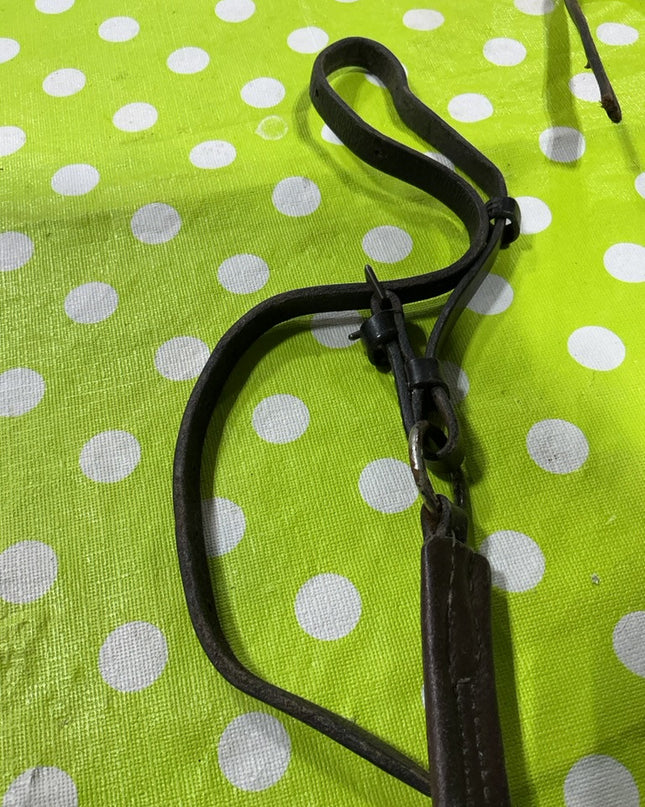 Breast Collar English Brown Leather Broken Strap