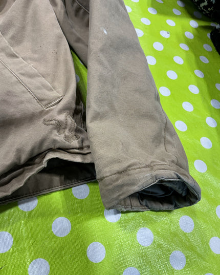 Jacket American Eagle Brown Canvas Fleece Lined Size XS