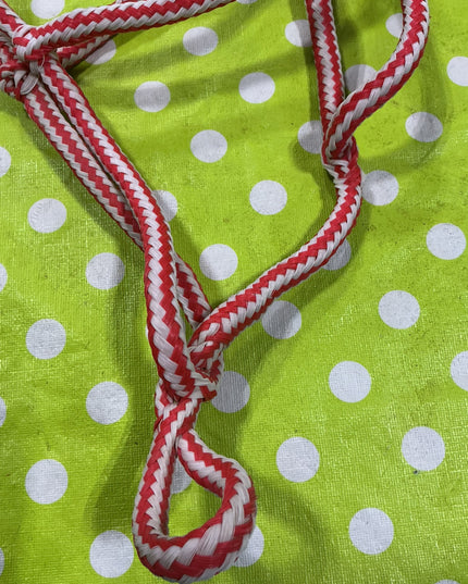 Halter Rope Red/white Horse Size