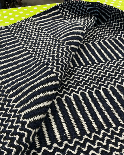 Saddle Blanket Blue/White 64 x 31 Wool
