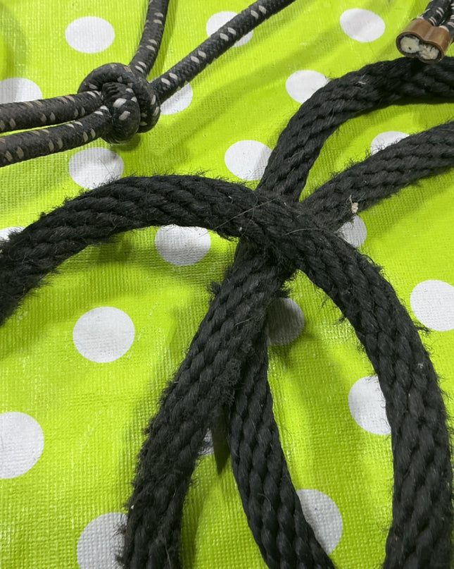 Halter Rope with Lead Black Horse Size