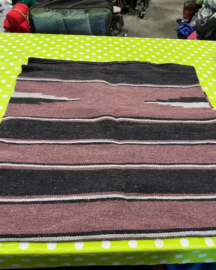 Saddle Blanket Rose/Black. 60 x 29