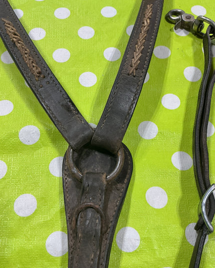 Breast Collar Western Brown Leather
