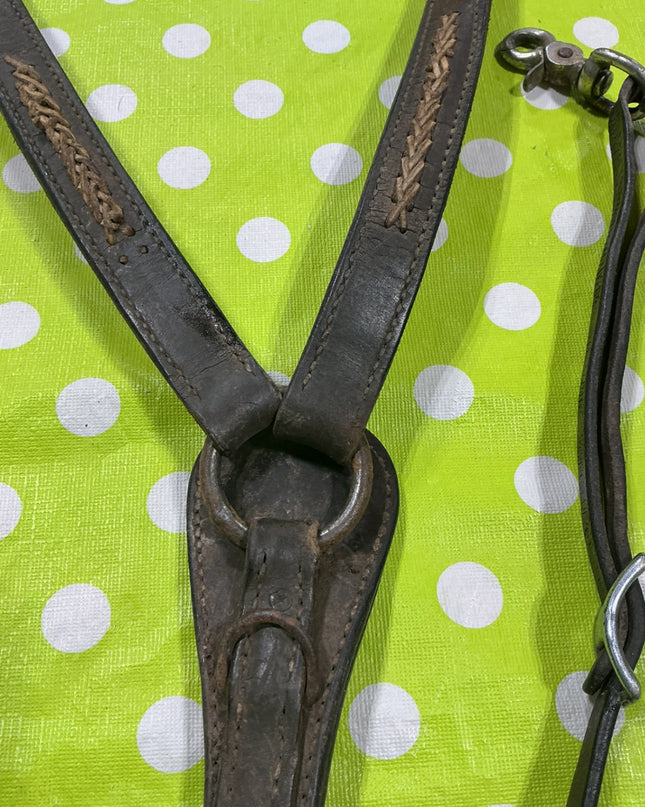 Breast Collar Western Brown Leather