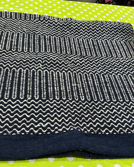 Saddle Blanket Blue/White 64 x 31 Wool