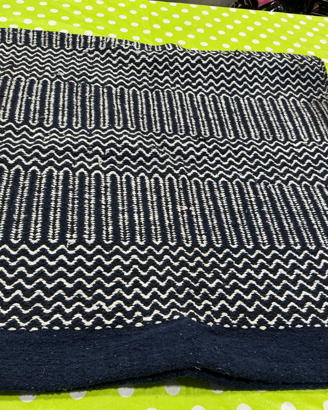 Saddle Blanket Blue/White 64 x 31 Wool