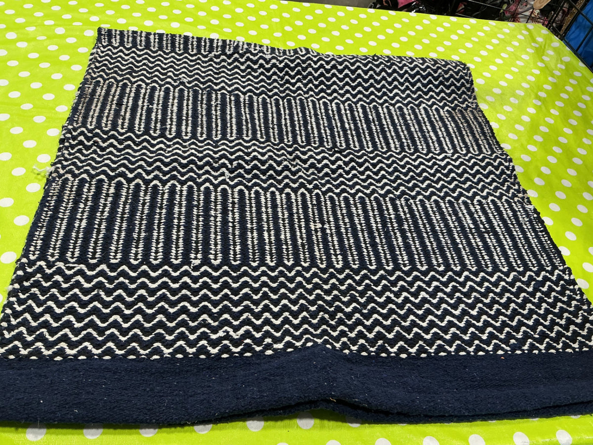 Saddle Blanket Blue/White 64 x 31 Wool