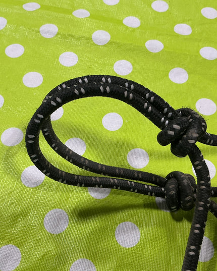 Halter Rope with Lead Black Horse Size
